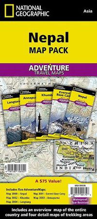 Cover image for Nepal, Map Pack Bundle: Travel Maps International Adventure/Destination Map