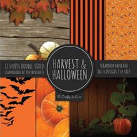 Cover image for Harvest & Halloween Scrapbook Paper Pad 8x8 Scrapbooking Kit for Papercrafts, Cardmaking, Printmaking, DIY Crafts, Orange Holiday Themed, Designs, Borders, Backgrounds, Patterns