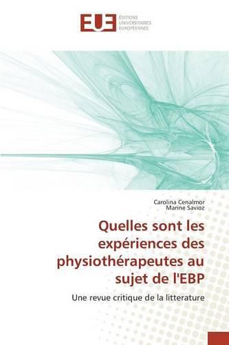 Cover image for Quelles Sont Les Experiences Des Physiotherapeutes Au Sujet de l'Ebp