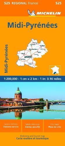 Cover image for Michelin Regional Maps: France: MIDI-Pyrenees Map 525