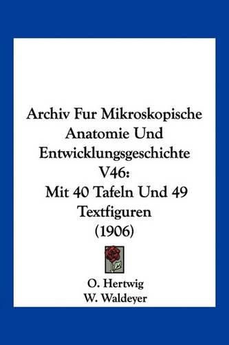 Cover image for Archiv Fur Mikroskopische Anatomie Und Entwicklungsgeschichte V46: Mit 40 Tafeln Und 49 Textfiguren (1906)