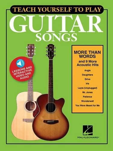 Cover image for More Than Words and 9 More Acoustic Hits: Teach Yourself to Play Guitar Songs