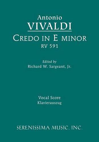 Cover image for Credo in E Minor, RV 591: Vocal Score