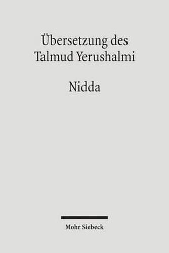 Cover image for UEbersetzung des Talmud Yerushalmi: VI. Seder Toharot. Traktat 1: Nidda - Die Menstruierende