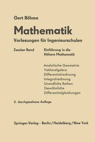 Einfurung in Die Hoehere Mathematik