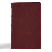 Cover image for CSB Personal Size Bible, Holman Handcrafted Collection, Premium Marbled Burgundy Calfskin