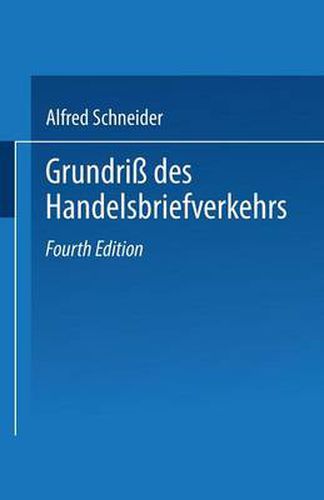 Cover image for Grundriss Des Handelsbriefverkehrs