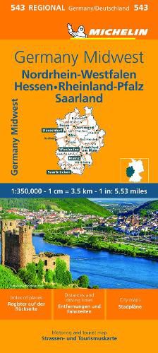 Cover image for Michelin Germany Midwest Map 543