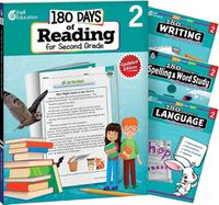 Cover image for 180 Days (TM): Reading 2nd Ed, Writing, Spelling, & Language Grade 2: 4-Book Set