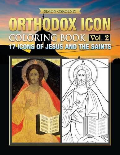 Cover image for Orthodox Icon Coloring Book Vol.2: 17 Icons of Jesus and The Saints