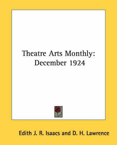 Cover image for Theatre Arts Monthly: December 1924