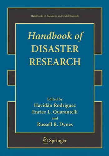 Cover image for Handbook of Disaster Research