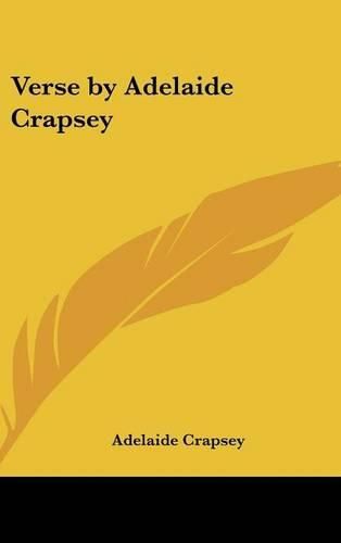 Cover image for Verse by Adelaide Crapsey