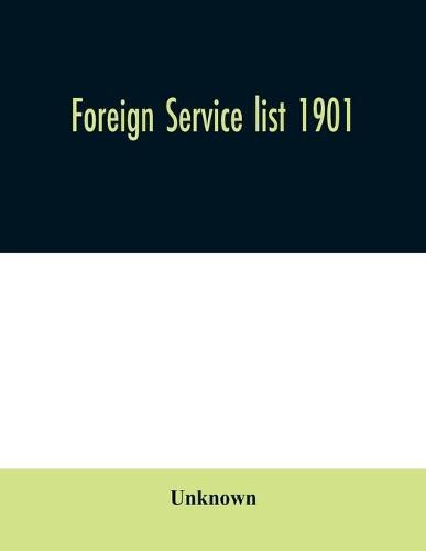 Cover image for Foreign service list 1901