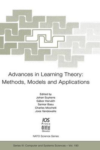 Cover image for Advances in Learning Theory: Methods, Models and Applications