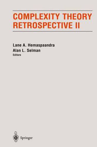 Cover image for Complexity Theory Retrospective II