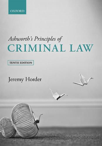 Cover image for Ashworth's Principles of Criminal Law