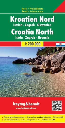 Croatia North - Istria - Zagreb - Slavonia Road Map 1:200 000