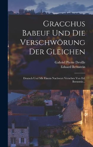 Cover image for Gracchus Babeuf Und Die Verschwoerung Der Gleichen