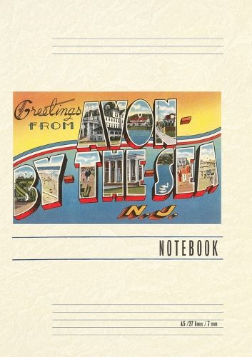 Cover image for Vintage Lined Notebook Greetings from Avon by the Sea, New Jersey