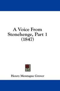 Cover image for A Voice from Stonehenge, Part 1 (1847)