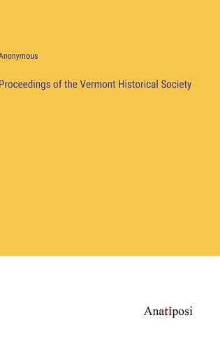 Cover image for Proceedings of the Vermont Historical Society