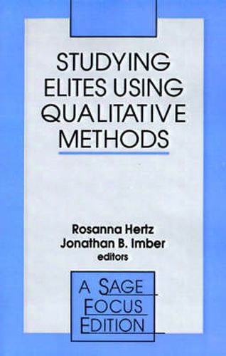 Cover image for Studying Elites Using Qualitative Methods