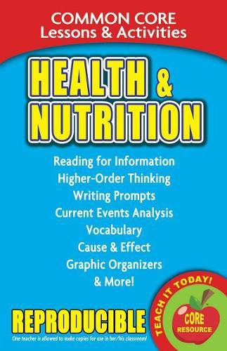 Cover image for Health & Nutrition: Common Core Lessons & Activities