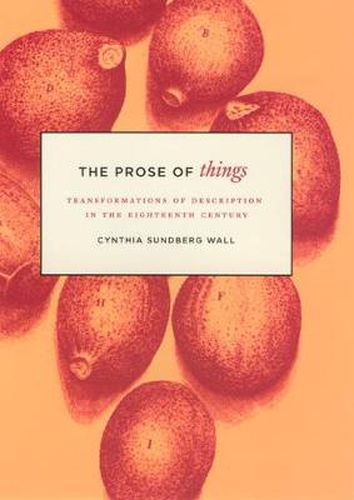 Cover image for The Prose of Things: Transformations of Description in the Eighteenth Century