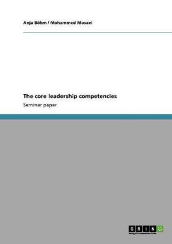 Cover image for The core leadership competencies