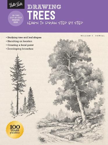 Cover image for Drawing: Trees with William F. Powell: Learn to draw step by step