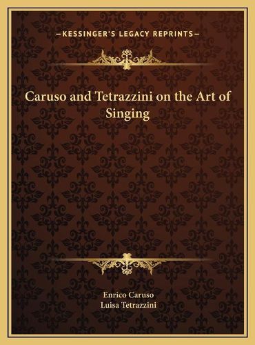 Cover image for Caruso and Tetrazzini on the Art of Singing