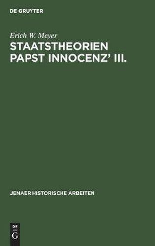 Cover image for Staatstheorien Papst Innocenz' III.