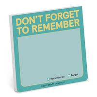 Cover image for Knock Knock Don't Forget to Remember Sticky Note (Pastel)