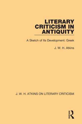 Literary Criticism in Antiquity