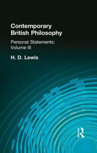 Cover image for Contemporary British Philosophy: Personal Statements    Third Series