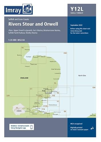 Cover image for Imray Chart Y12 Laminated: Rivers Stour and Orwell