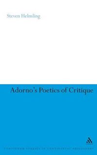 Cover image for Adorno's Poetics of Critique