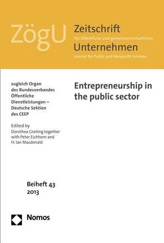 Entrepreneurship in the Public Sector: Zogu Beiheft 43 - 2013