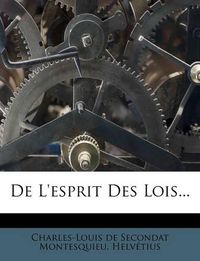 Cover image for de L'Esprit Des Lois...