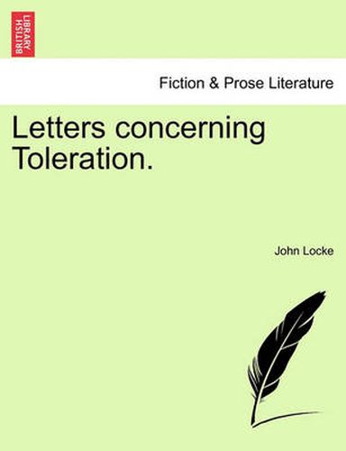 Cover image for Letters concerning Toleration.