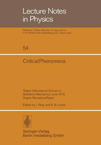 Cover image for Critical Phenomena: Sitges International School on Statistical Mechanics, June 1976 Sitges, Barcelona/Spain