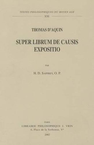 Thomas d'Aquin: Super Librum de Causis Expositio