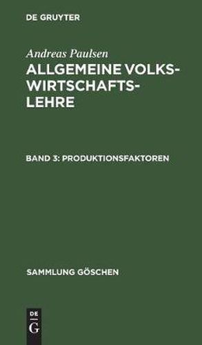 Cover image for Produktionsfaktoren