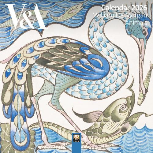 Cover image for V&A: De Morgan Animals Mini Wall Calendar 2026 (Art Calendar)