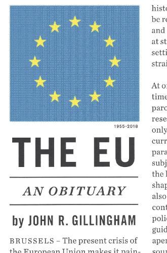 Cover image for The EU: An Obituary