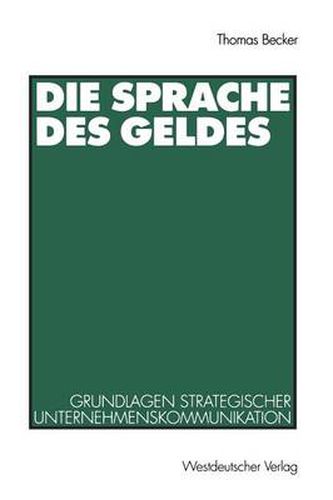 Cover image for Die Sprache des Geldes