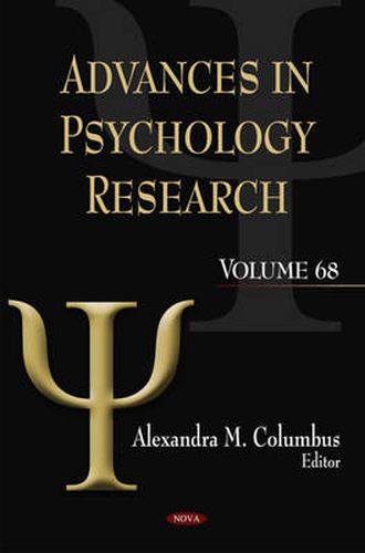 Cover image for Advances in Psychology Research: Volume 68