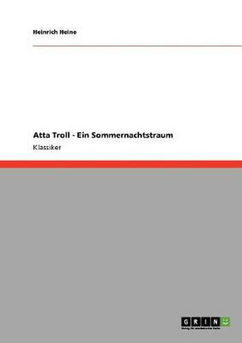 Cover image for Atta Troll - Ein Sommernachtstraum