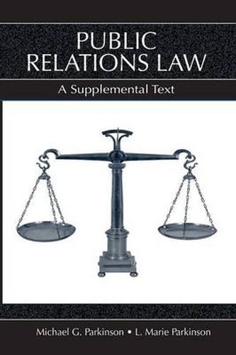 Cover image for Public Relations Law: A Supplemental Text